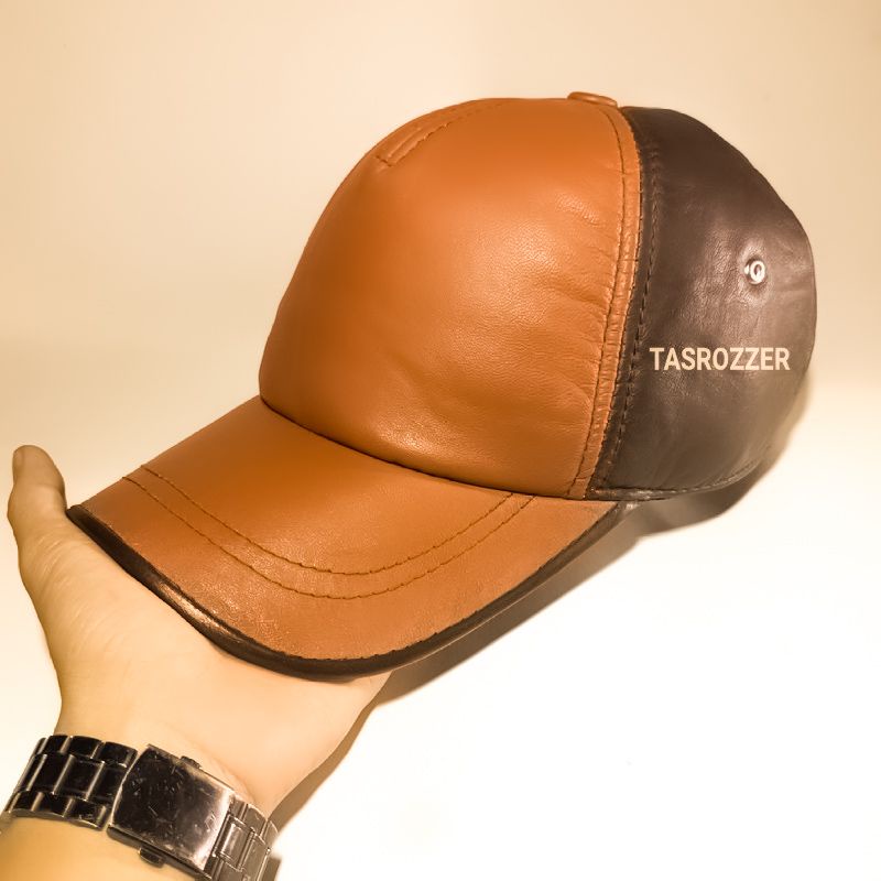 Topi kulit asli pria model keren