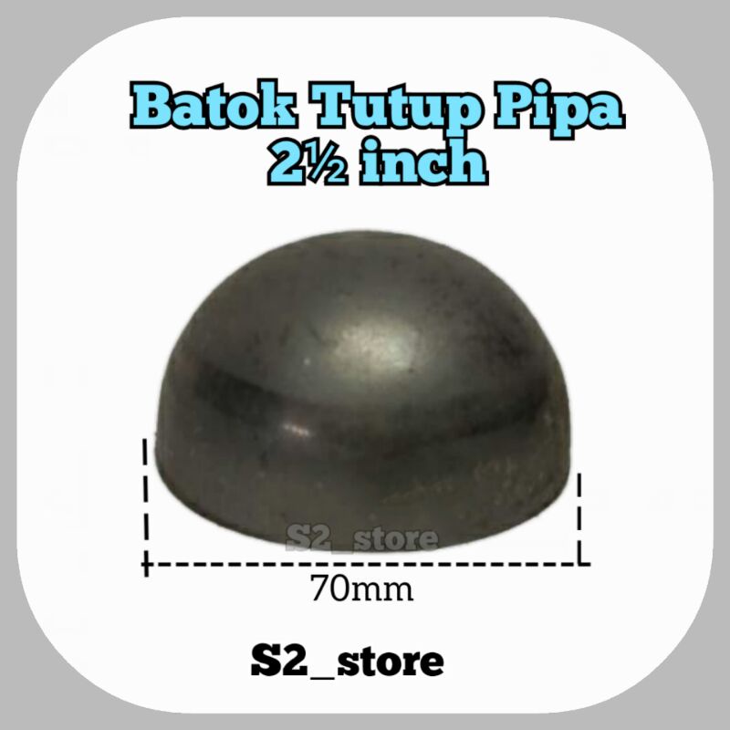 Dop batok tutup pipa 21/2 inch ornamen aksesoris pagar besi tralis