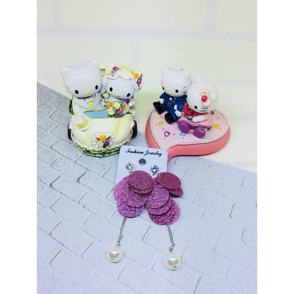 ANTING GLITTER UNGU ANTING PESTA ANTING KEREN ANTING CANTIK ANTING IMPORT