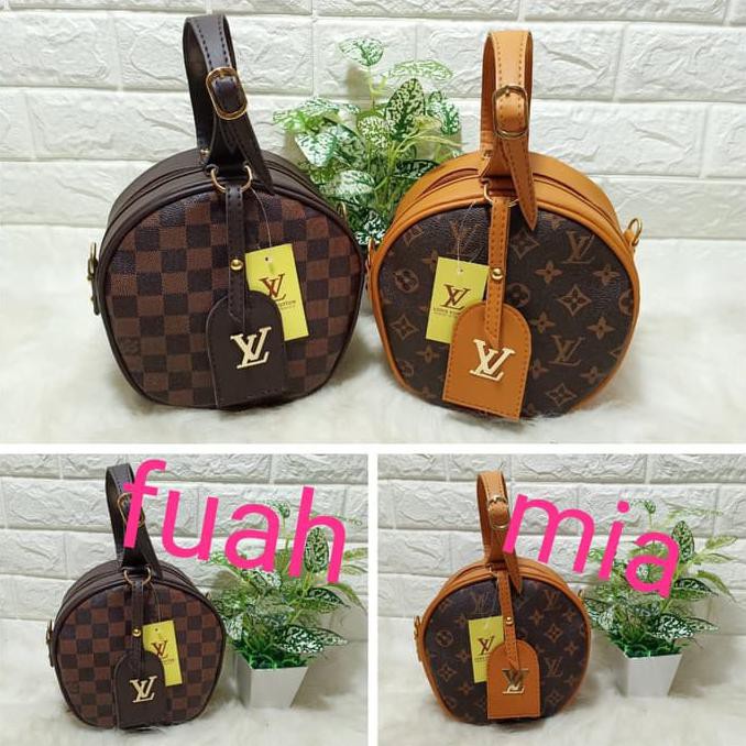 ☛☛ LANGSUNG KIRIM TAS SLEMPANG WANITA REMAJA☛☛ TAS LOKAL MOTIF LV BULAT PROMO