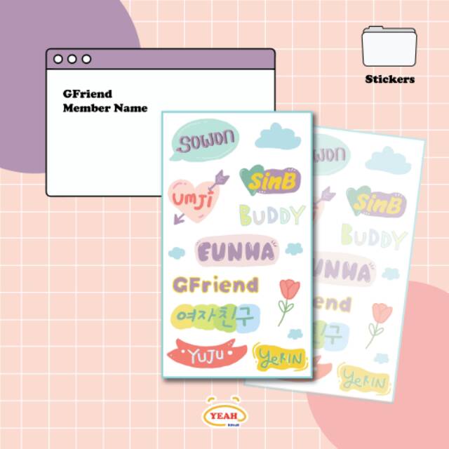 Gfriend Member Sticker Set