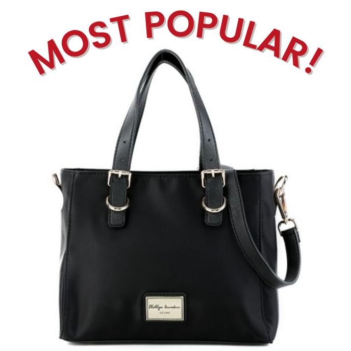 Tote Bag Wanita Phillipe Jourdan Dorothy Hitam (Nylon)