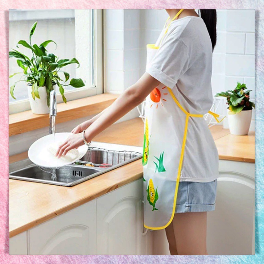 Celemek Masak Dapur Anti Air Waterproof Apron | Pelindung Memasak Karakter kartun