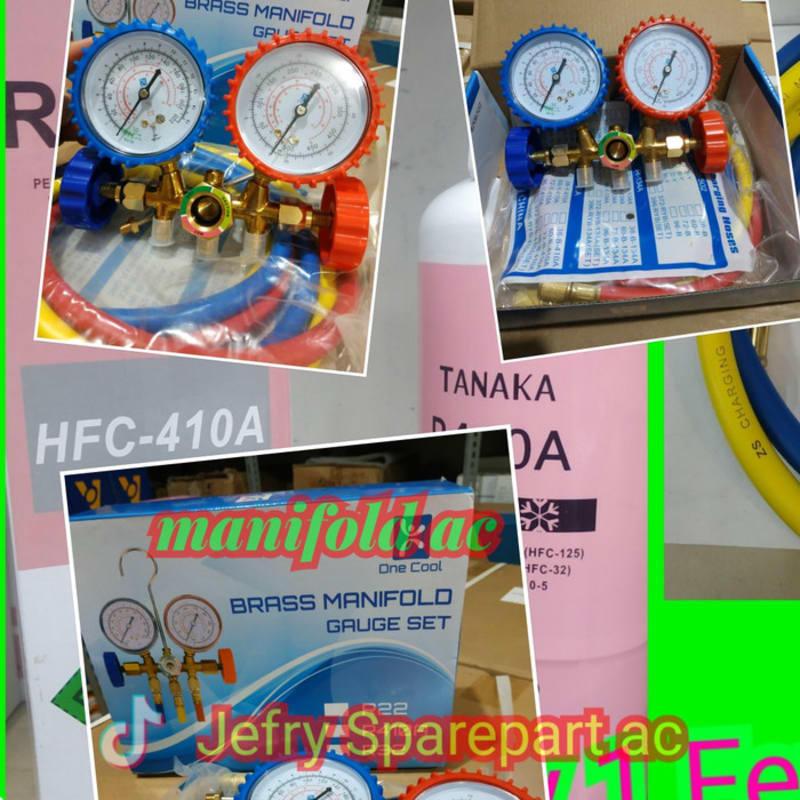 TESTING MANIFOLD DOUBLE AC R22 R134A ONE COOL