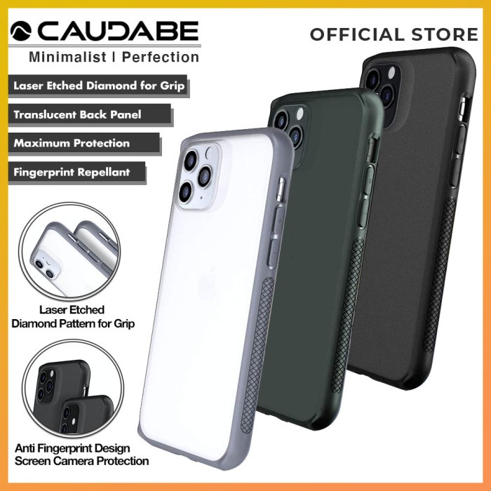 Caudabe Synthesis Case for iPhone 13 Pro - Black / Navy / Grey