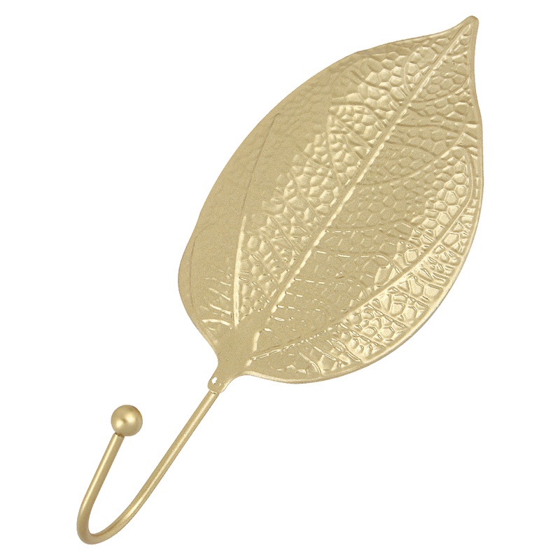 [1Pc Home Creative Leaf Shape Mini Storage Hooks] [Multifunction Bathroom Kitchen Self Adhesive Nail-Free Door Hanger Hook]