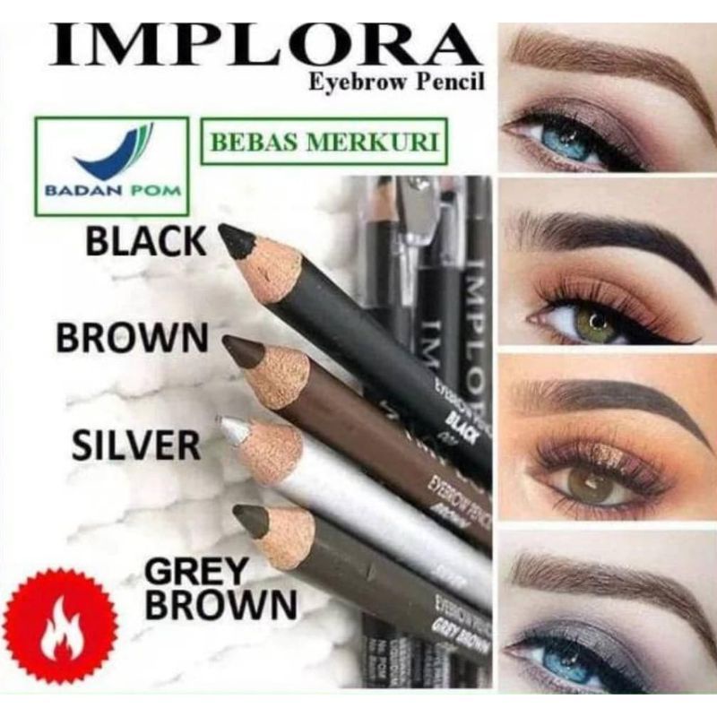 Cod Pensil Alis Implora 2in1 Orginal / BPOM ( pensil alis &amp; sikat )