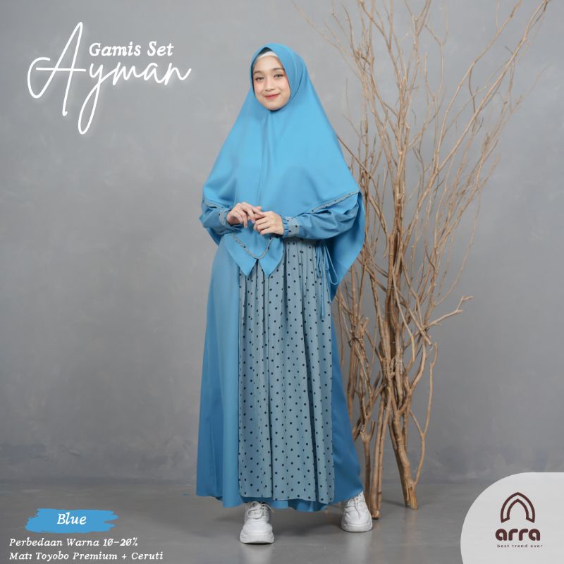 Baju Gamis Dress Syar'i Muslimah Dewasa Jumbo Series Ayman Arra Original Fashion Muslimah Wanita Per