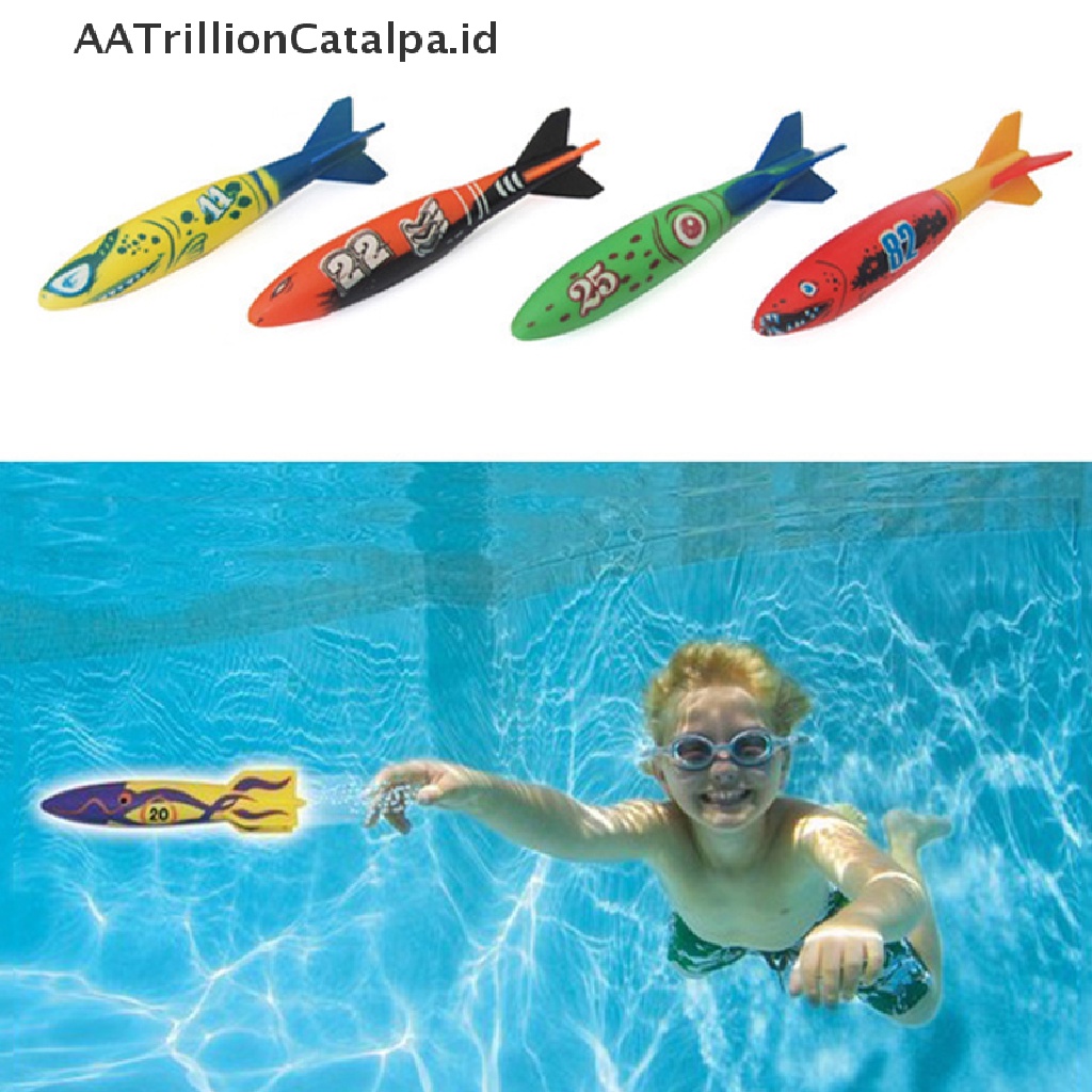 Aatrillioncatalpa 4Pcs / Set Mainan Torpedo Menyelam Bawah Air Untuk Anak