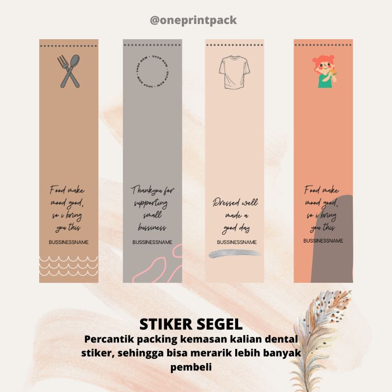 

STIKER SEGEL PANJANG, BISA CUSTOM UTK KEMASAN MAKANAN