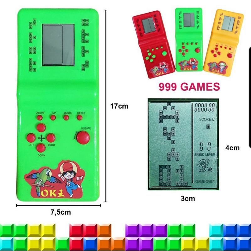 Mainan anak mini tetrisgamebot gimbot jadul 90an