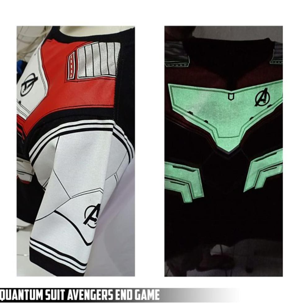 Promo Kaos Quantum Suit Kaos Avengers End Game Kaos Glow in The Dark