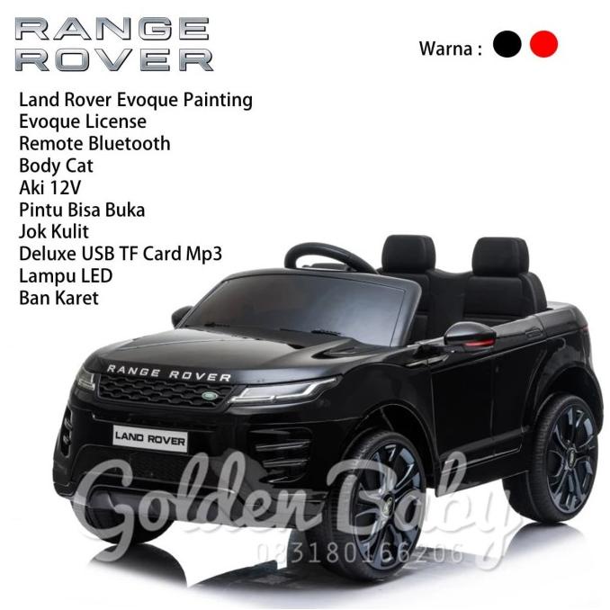 mobil aki mainan anak mobilan accu land rover evoque painting