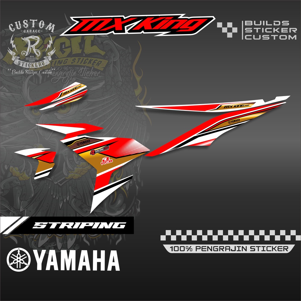Sticker Striping Variasi Mx King - Striping Motor Mx King