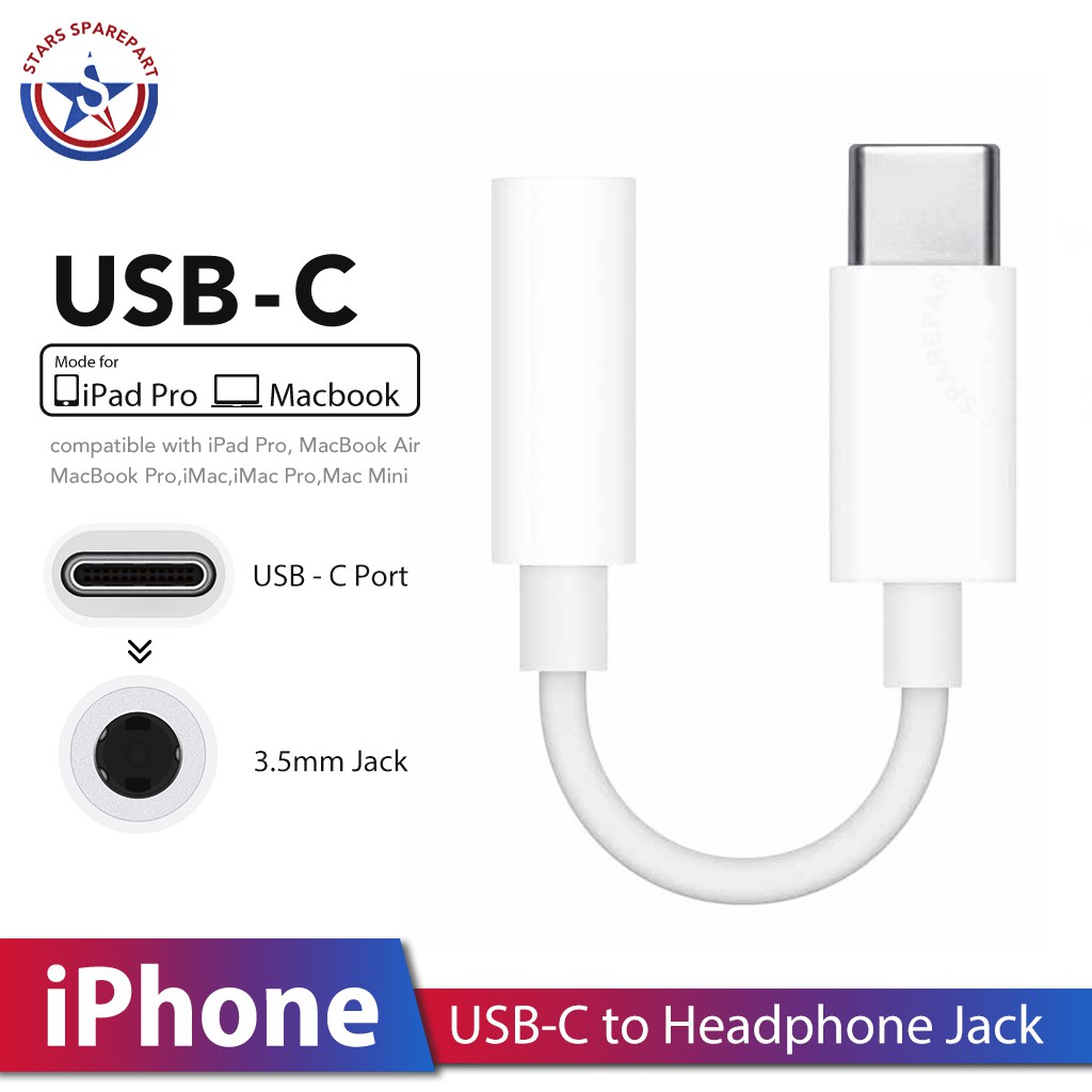 Apple USB-C to 3.5mm Headphone Jack Adapter Macbook Pro