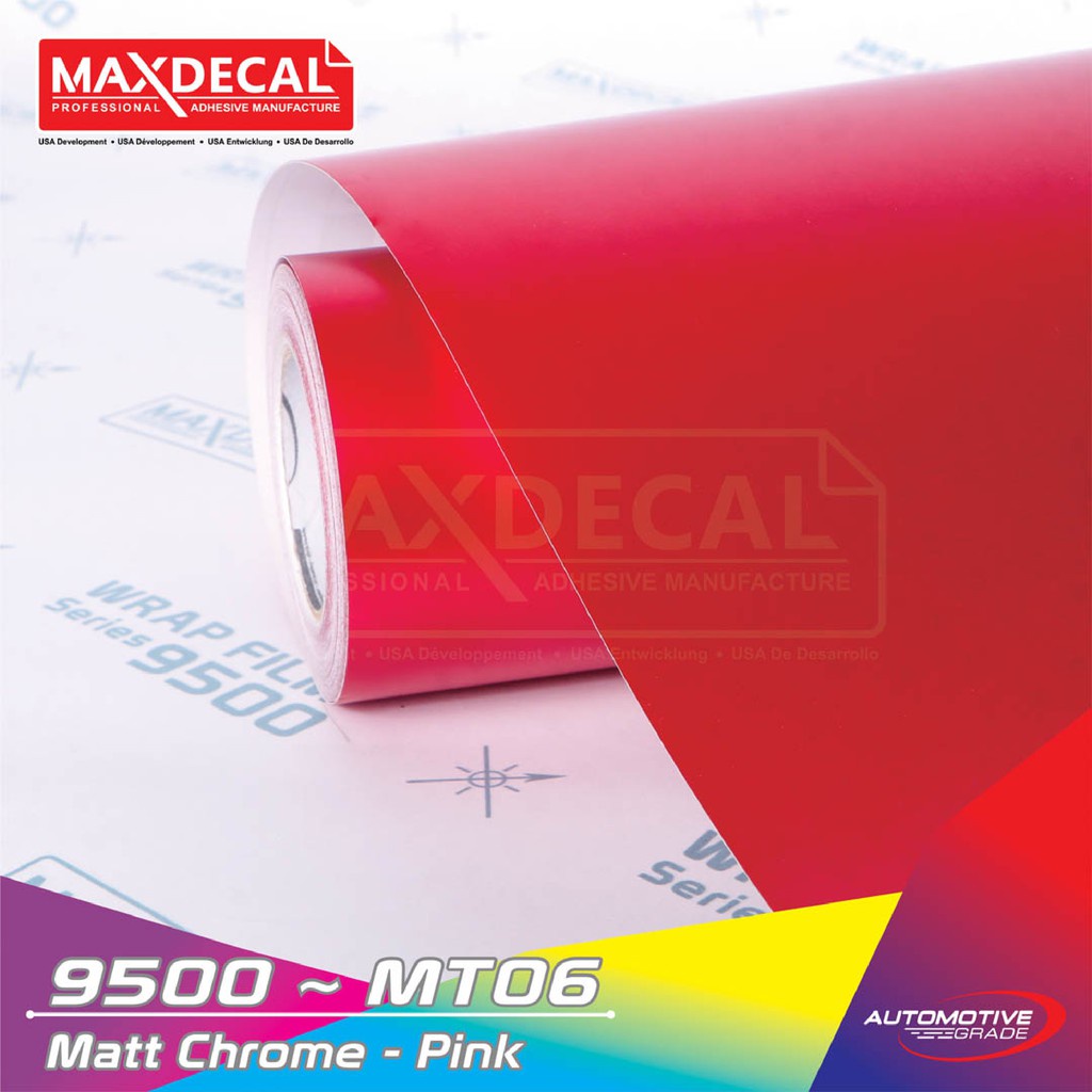 Maxdecal 7500 MT06 Matte Chrome Pink, Wrap Series Sticker, Roll 50cm x 9m