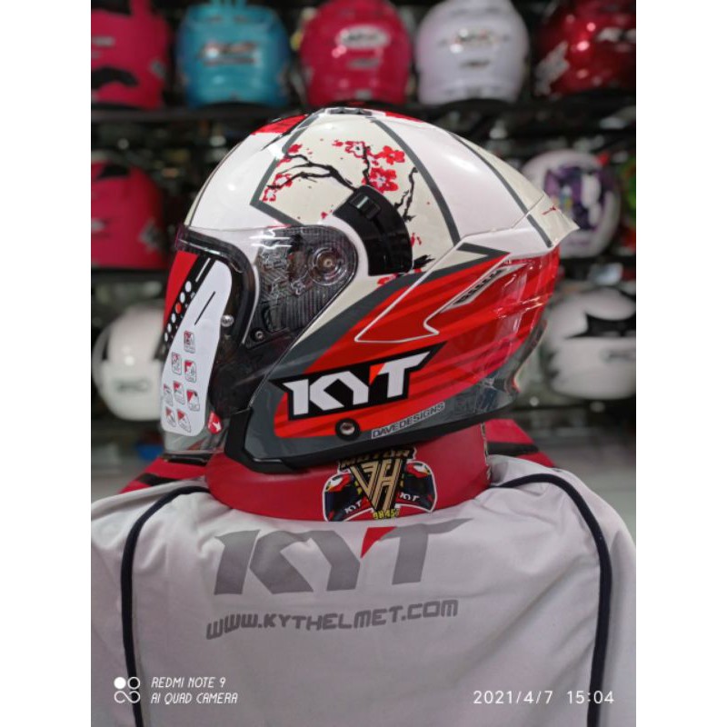 KYT HELM NFJ MOTIF XAVI SAKURA KYT NFJ SAKURA ORIGINAL TERMURAH