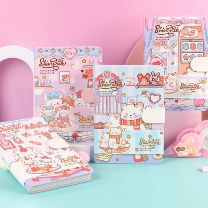 

Bergaransi Notebook Buku Tulis Free Stiker Catatan Diary Agenda Korean Hard Cover Promo