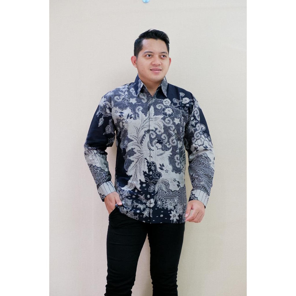 12 MOTIF TERBARU BAJU kemeja batik pria lengan panjang terbaru ORIGINAL  PENDEK modern PREMIUM 16