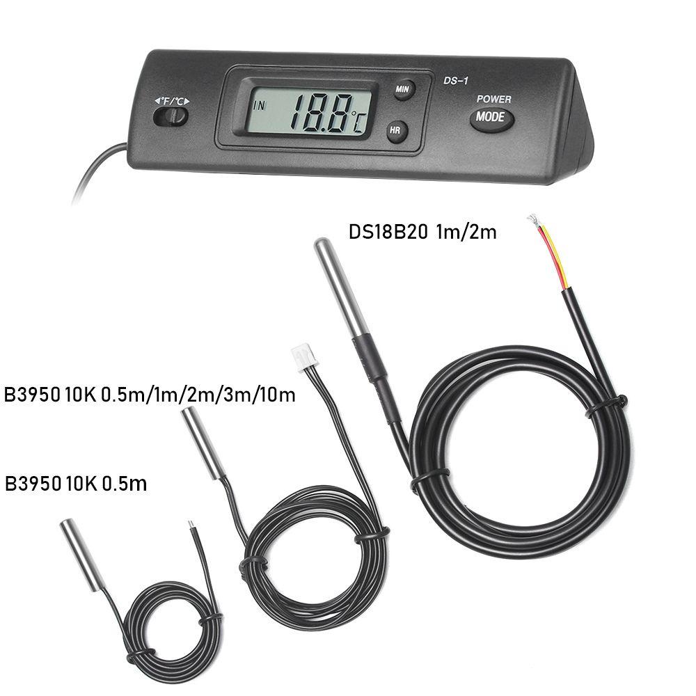 Solighter 0.5M/1M/2M/3M/5M/10M Digital Thermal Probe Kualitas Tinggi Tahan Air B3950 10K NTC Thermistor