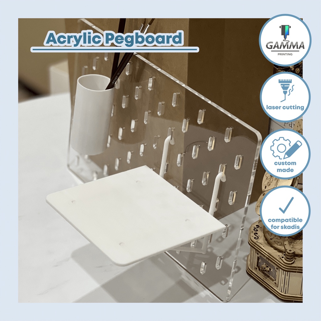 Papan Berlubang Pegboard SKDIS Akrilik / Acrylic