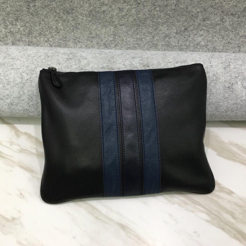 COACH Academy Varsity Stripe Clutch Pouch ORIGINAL FO ORI AUTHENTIC