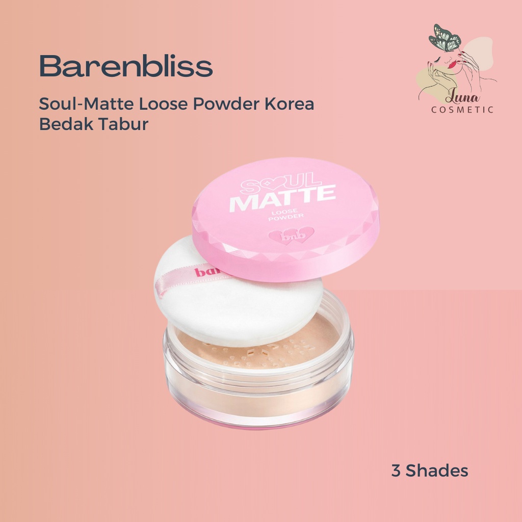 BNB barenbliss Soul-Matte Loose Powder Korea Bedak Tabur Kontrol Pori-pori &amp; Sebum