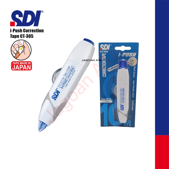 

Correction Tape / Tip-X Kertas (5mmX10m) i-Push SDI CT-305