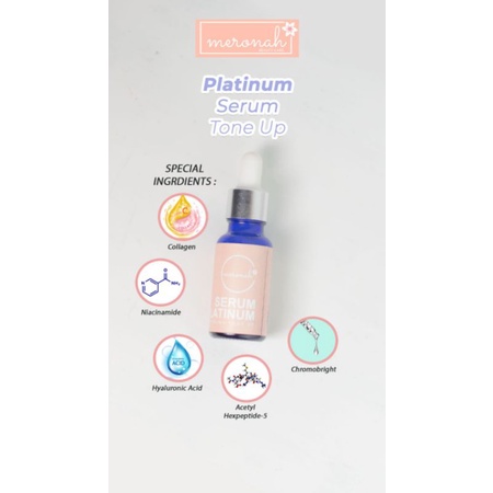 PAKET  WAJAHPLATINUM SERUM  &amp; CREAM MERONAH