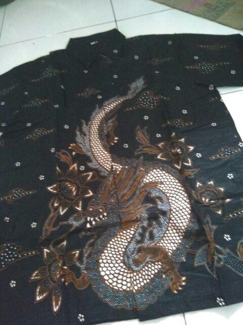 Kemeja Batik Cowok Batik Pria Hitam Manis Bswart
