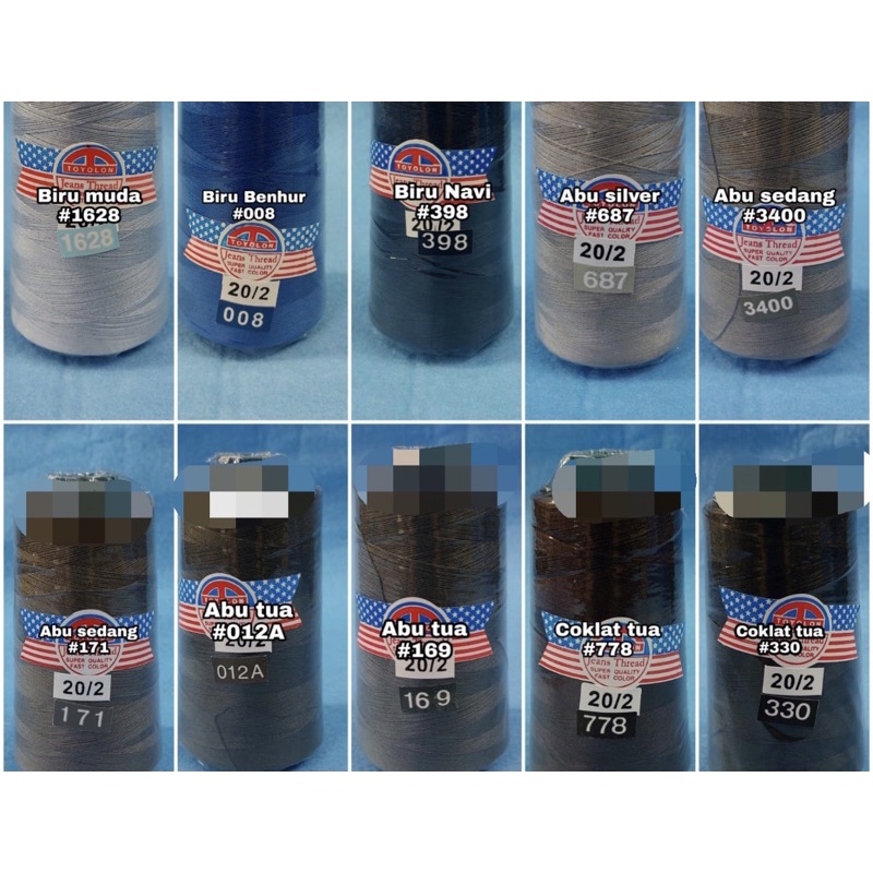Benang Toyolon 20/2 Lusinan (12 PCS)