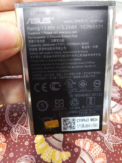 Baterai Zenfone 2 Laser 5.0 ZE500KL Battery Asus Zenfone 2 Laser 5in ZE500KG Z00RD Z00ED C11P1428