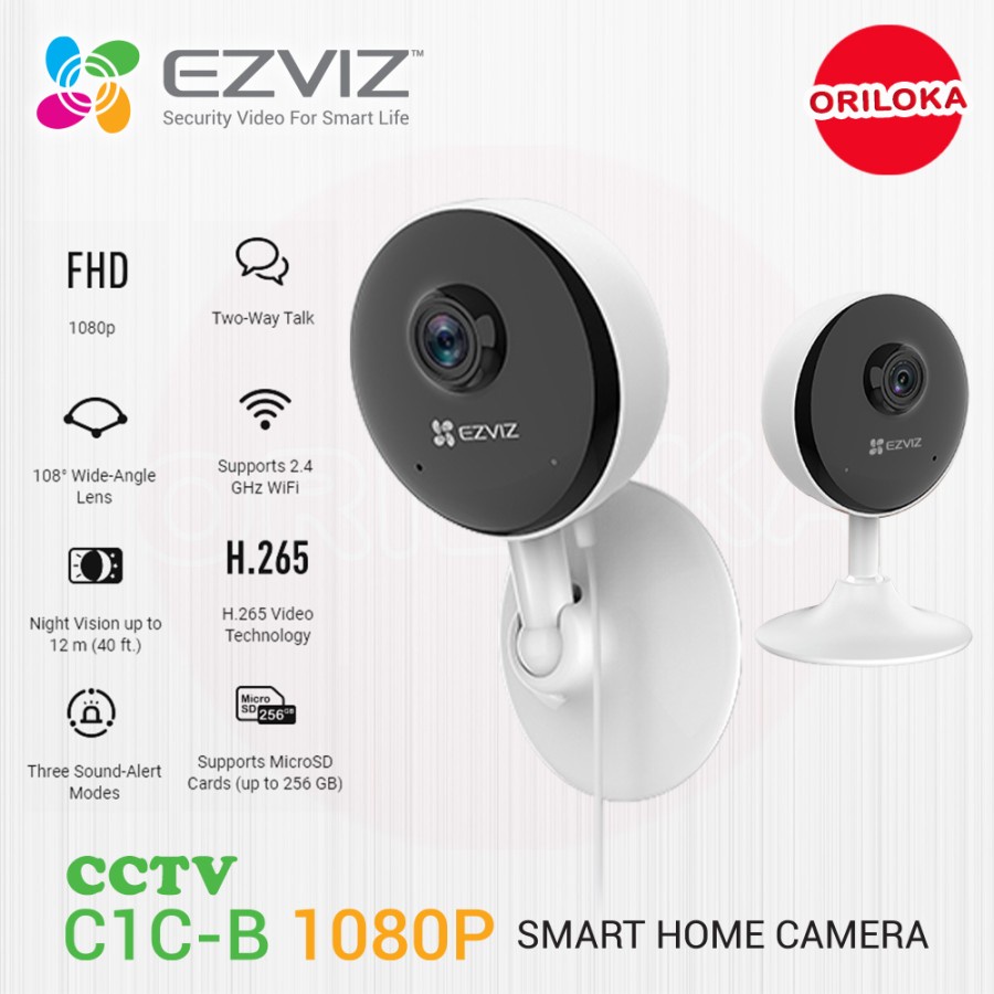 Jual CCTV Ezviz C1C B / C1C-B 1080P H 256 Wireless IP Camera Night ...