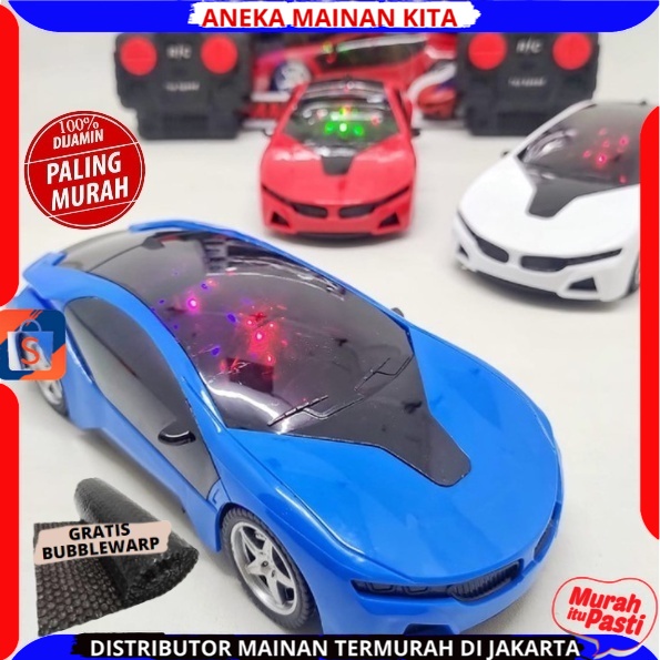 MAINAN ANAK MOBIL REMOTE CONTROL SPORT CAR  BERLAMPU 3D NEW EDITION / RC CAR TERBARU