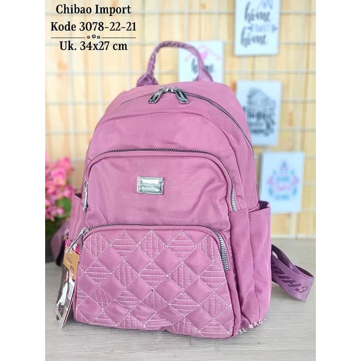 Tas Ransel Wanita Tas Chibao Ransel 3078-22 Bahan Kanvas Terbaru. Tas Wanita Tas Chibao Kanvas Chibao Ransel Import.!!!!