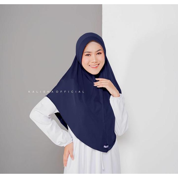 Kerudung Khimar Hijab Instan Jersey Polos Pet Tazkia Standar By Kalisha