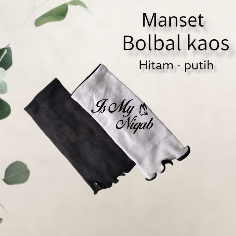 Handsock manset bolbal bolak balik bahan kaos rayon