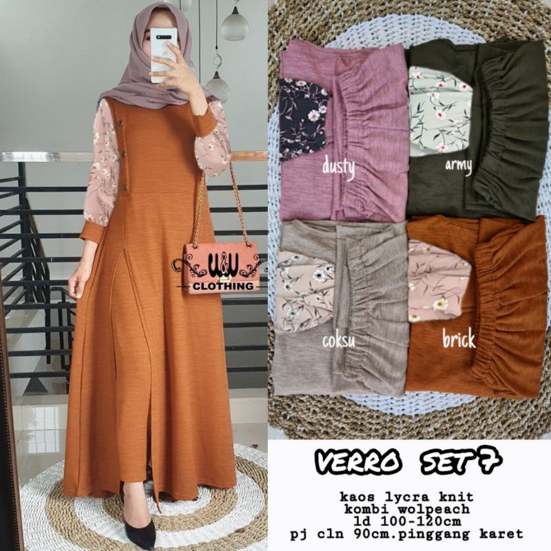 (BISA COD) VERO SET 7 • SETELAN CELANA WANITA ORI W&W