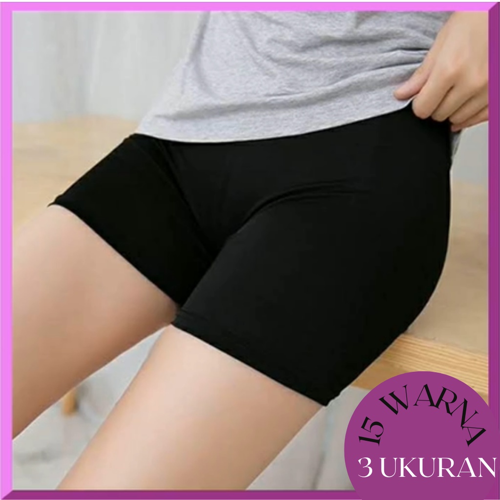 Standart Celana Short Shot Pants 3 Ukuran  Standar Jumbo Super Jumbo Legging Pendek Dalaman Wanita Polos