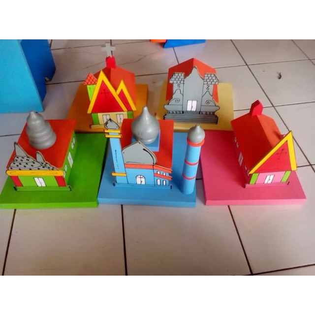 MINIATUR RUMAH IBADAH ISI 5 / MAINAN EDUKASI