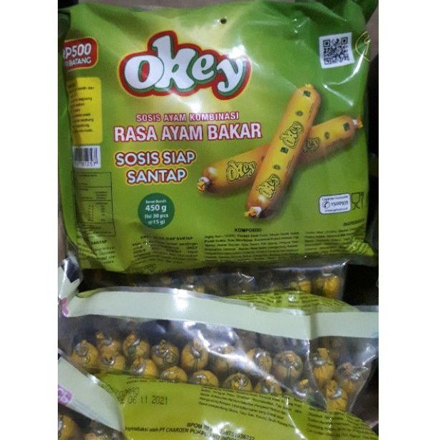 

Sosis Okey Rasa Ayam Bakar (Isi 30pcs)