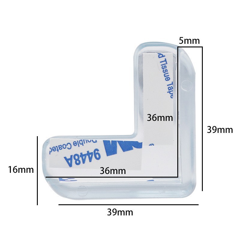 Murmerofficial R403 Pelindung Sisi Meja Siku Meja Kaca Bahan Silikon Aman untuk Bayi Pengaman Meja