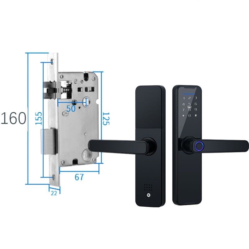 [WS] Smart Door Lock Digital Handle Kunci Pintu handle Sidik Jari Fingerprint Password - Smart Home smart door lock tuya