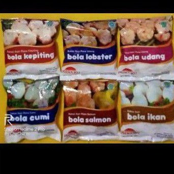 

Minaku 200-500 gr Bola Seafood Kepiting Lobster Udang Cumi Salmon Ikan