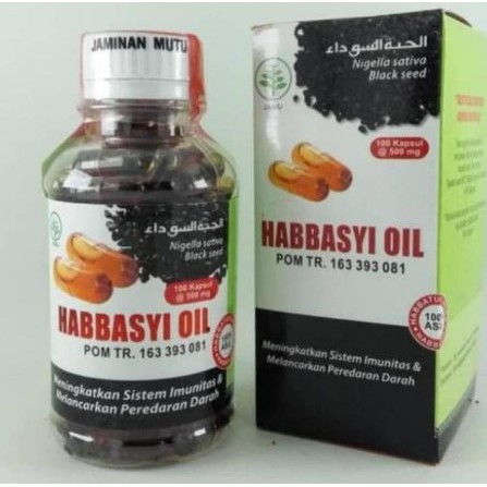 Habbasyi Oil Minyak Habbatusauda isi 100 Kapsul (Kapsul Minyak Jinten Hitam)