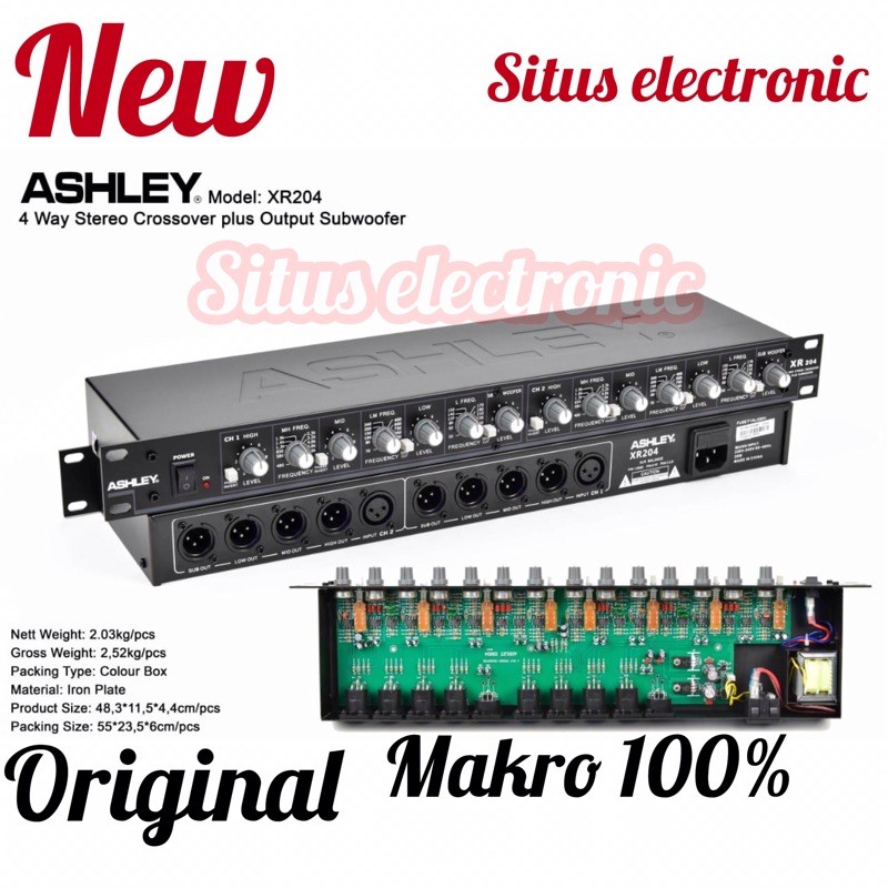 Crossover ashley xr204 original 4 way stereo out subwoofer xr 204 crossover macro