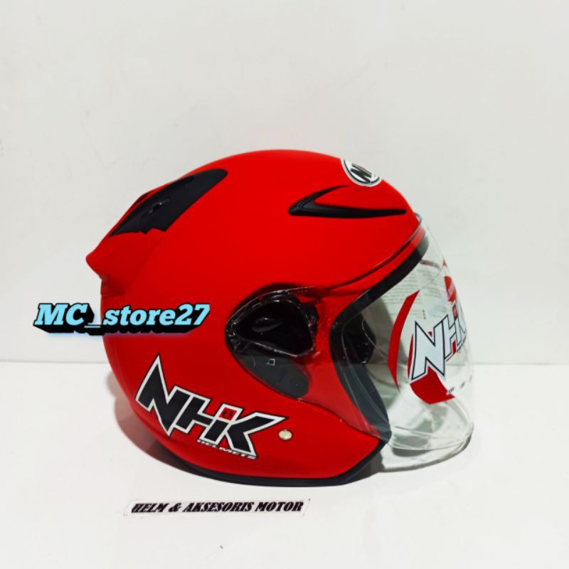 HELM NHK R6 SOLID MERAH DOFF