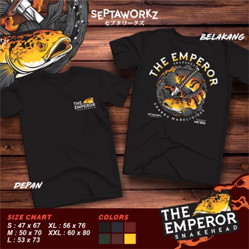 Kaos The Emperor snakehead Channa Maru T-shirt COD BAYAR DITEMPAT