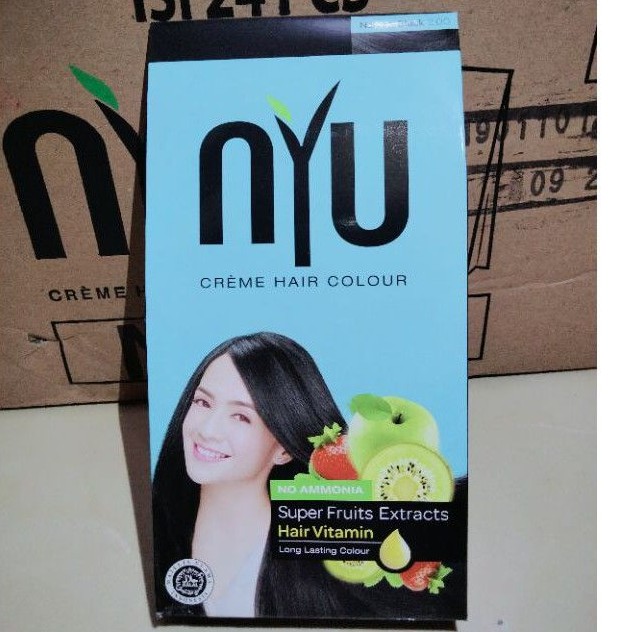 Nyu creme hair colour/nyu pewarna rambut/cat rambut/nyu