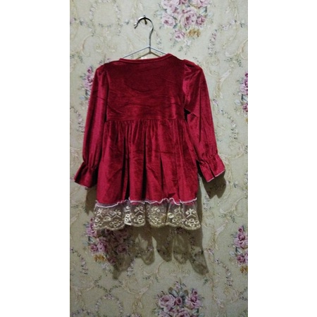 DRESS ANAK BAYI LUXURI RENDA IMPORT, DRESS ANAK BAYI BLUDRU MIX FURING BRUKAT-7